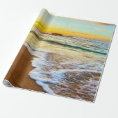 Decoupage bij zonsondergang op het strand cadeaupapier (Uitgerold)