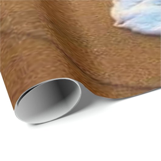 Decoupage bij zonsondergang op het strand cadeaupapier (Rol Hoek)