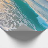 Decoupage bij zonsondergang op het strand cadeaupapier (Hoek)