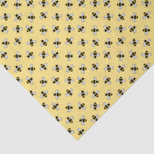 Decoupage Bijen Verjaardagsfeest Shower Geel Tissuepapier (Detail)