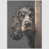 Decoupage Black Brown Cocker Spaniel Sadie Tissuepapier (Voorkant)