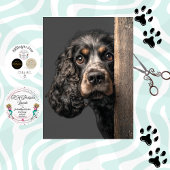Decoupage Black Brown Cocker Spaniel Sadie Tissuepapier