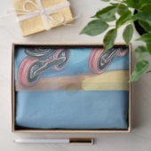 Decoupage Black Otter Skating Boardwalk bij Ocean Tissuepapier (Geschenk)