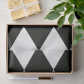 Decoupage Black White Harlequin Diamond Pattern Tissuepapier (Geschenk)