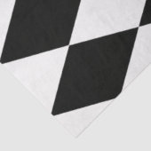Decoupage Black White Harlequin Diamond Pattern Tissuepapier (Detail)