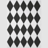 Decoupage Black White Harlequin Diamond Pattern Tissuepapier (Voorkant)