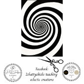 Decoupage Black White Spiral Design  Tissuepapier