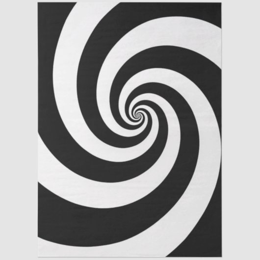 Decoupage Black White Spiral Design  Tissuepapier (Voorkant)
