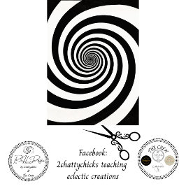 Decoupage Black & White Spiral Optical Illusion  Tissuepapier