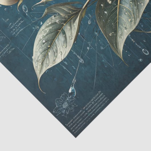 Decoupage - Blauwdruk van een bloem- Tissuepapier (Detail)