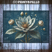 Decoupage - Blauwdruk van een bloem- Tissuepapier