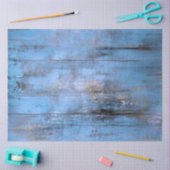 Decoupage Blauwe Toned Verweerde Blauwe Planken Tissuepapier (Craft)