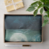 Decoupage Blauwe Zeemeermin op Zee Dragon Bubbles Tissuepapier (Geschenk)