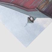 Decoupage Blauwgroen vrachtwagen geladen met bloem Tissuepapier (Detail)