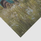 Decoupage  Blauwgroen Vrachtwagen Veld van Salie G Tissuepapier (Detail)