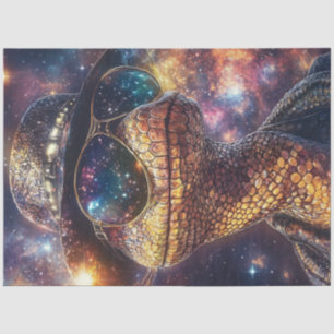Decoupage Blitzy Snake met sterrenstelsel Tissuepapier