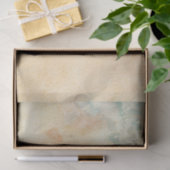 Decoupage Bloemen Tan Vermillion Bord Geel Blauw | Tissuepapier (Geschenk)