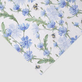 Decoupage Bloemen Waterverf Blauwe Verjaardag Douc Tissuepapier (Detail)