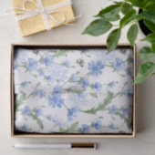 Decoupage Bloemen Waterverf Blauwe Verjaardag Douc Tissuepapier (Geschenk)