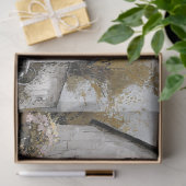 Decoupage Bloemenkar en Witte Schuur  Tissuepapier (Geschenk)