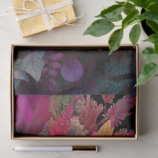 Decoupage Bloemenschedel Botanische Gotische kunst Tissuepapier (Geschenk)