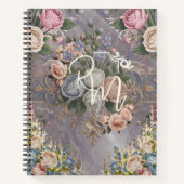 Decoupage Bloemmonogram Spiral Notitieboek (Voorkant)