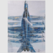 Decoupage Blue Angels Jet Bewegingsfoto Tissuepapier (Voorkant)