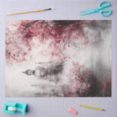 Decoupage Boeddhabeeld Kersenbloesem Bomen Tissuepapier (Craft)