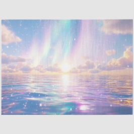 Decoupage boeiende aardse scène kosmische stralen tissuepapier