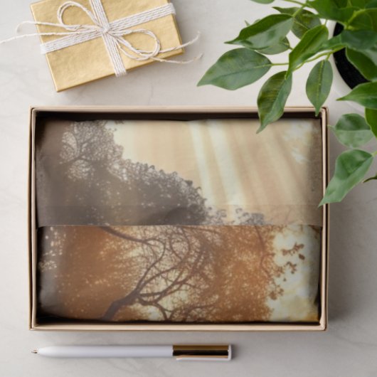 Decoupage boeiende olifant zonsondergang tissuepapier (Geschenk)