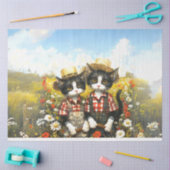 Decoupage Boerderij Katten Oogst en Tiller Tissuepapier (Craft)