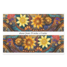 Decoupage Boho Bloemrijke Laadvakken 29x8"