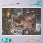 Decoupage Boho Dachshund Barber Shop Tissuepapier (Craft)