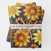 Decoupage Boho Floral Drawer Fronts 29x8"  Inpakpapier Vel (In situ)