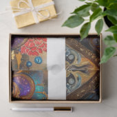 Decoupage Boho Floral Drawer Fronts 29x8"  Tissuepapier (Geschenk)