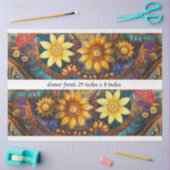 Decoupage Boho Floral Drawer Fronts 29x8"  Tissuepapier (Craft)