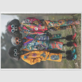 Decoupage Boho Hippie Standaard Poedels Tissuepapier