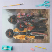 Decoupage Boho Hippie Styled Standard Poedel Tissuepapier (Craft)