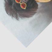 Decoupage Boho Hippie Styled Standard Poedel Tissuepapier (Detail)