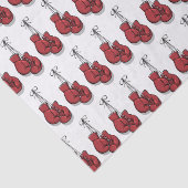 Decoupage Boksen Verjaardag Rode handschoenen Tissuepapier (Detail)