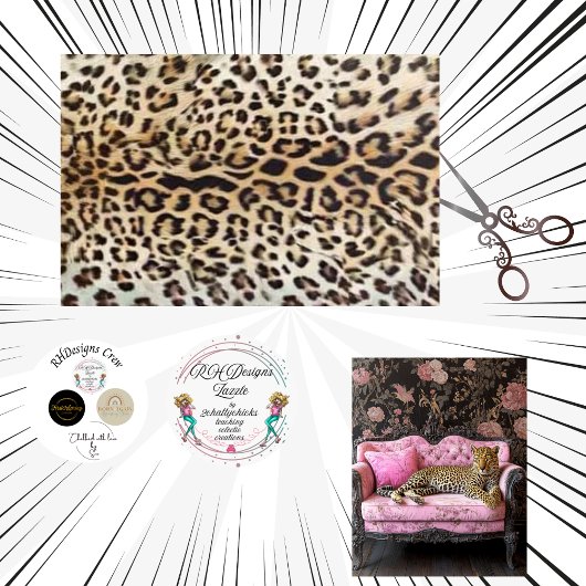 Decoupage Bold Leopard Print Background Tissuepapier