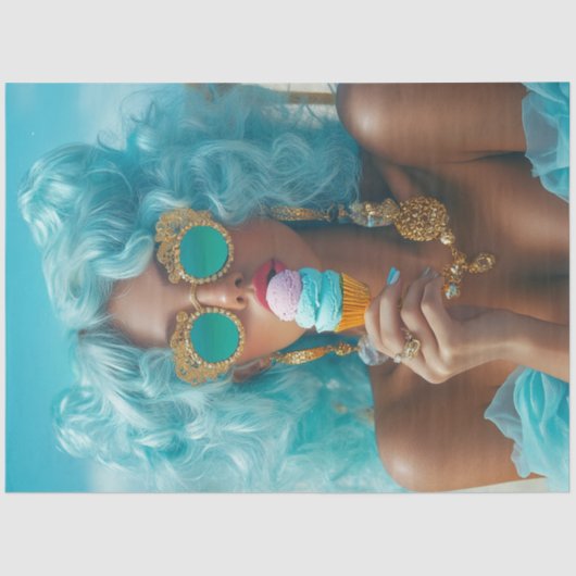 Decoupage Bold Summer Vibes Sun Kussed Treats Tissuepapier (Voorkant)