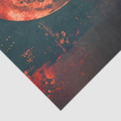 Decoupage Bold Westerne Scene Cowboy Oranje Maan Tissuepapier (Detail)