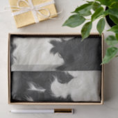 Decoupage Bont Koeienhuid Patroon Zwart Bruin & Wi Tissuepapier (Geschenk)