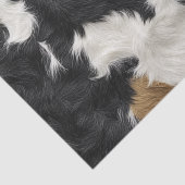 Decoupage Bont Koeienhuid Patroon Zwart Bruin & Wi Tissuepapier (Detail)