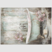 Decoupage Bord Blue Tub Tissuepapier (Voorkant)