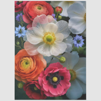 Decoupage Botanical Bloom Tissuepapier
