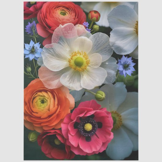 Decoupage Botanical Bloom Tissuepapier (Voorkant)