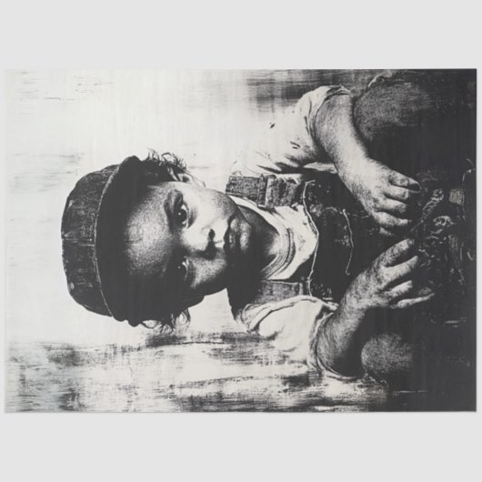 Decoupage Boy De kleine avonturier Tissuepapier (Voorkant)