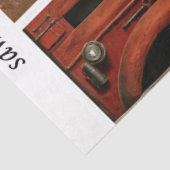 Decoupage Brandweerauto Kind Dalmatiner Handzaag Tissuepapier (Detail)